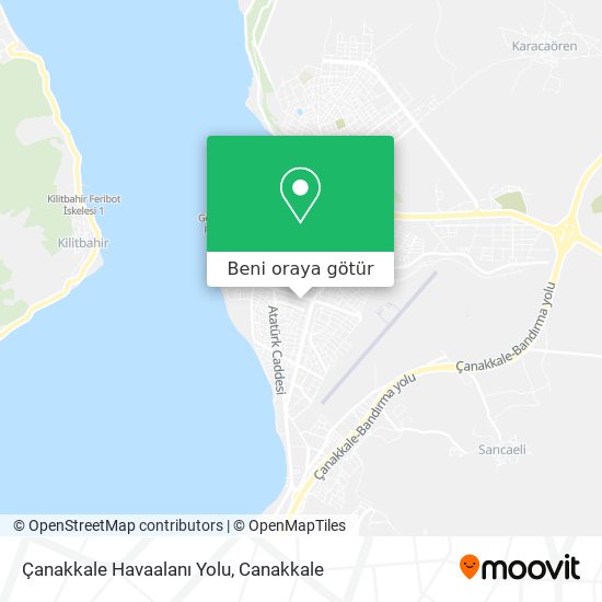 Çanakkale Havaalanı Yolu harita