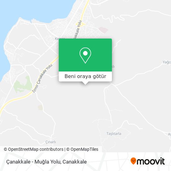 Çanakkale - Muğla Yolu harita