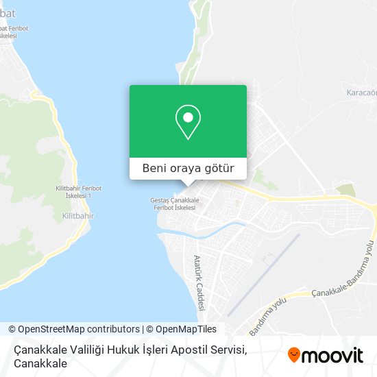 Çanakkale Valiliği Hukuk İşleri Apostil Servisi harita