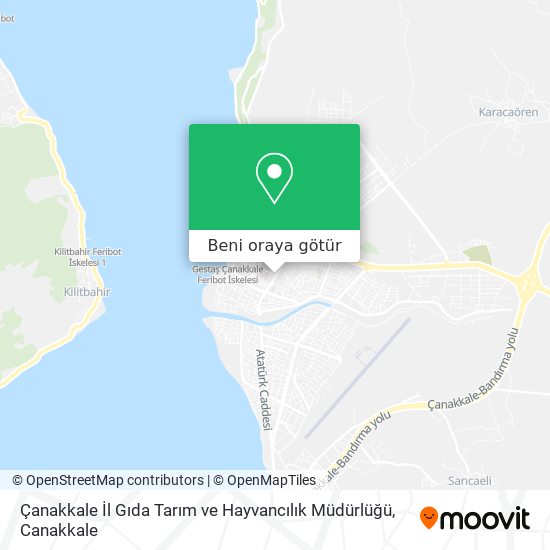 Çanakkale İl Gıda Tarım ve Hayvancılık Müdürlüğü harita