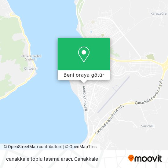 canakkale toplu tasima araci harita