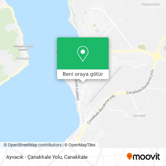 Ayvacık - Çanakkale Yolu harita