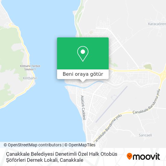 Çanakkale Belediyesi Denetimli Özel Halk Otobüs Şöförleri Dernek Lokali harita