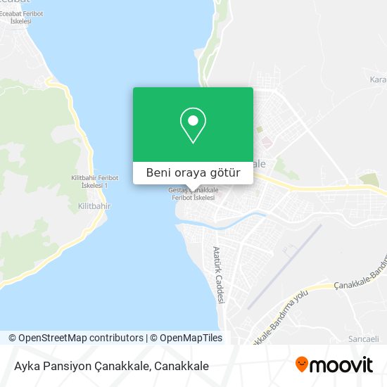 Ayka Pansiyon Çanakkale harita