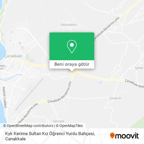 Kyk Kerime Sultan Kız Öğrenci Yurdu Bahçesi harita