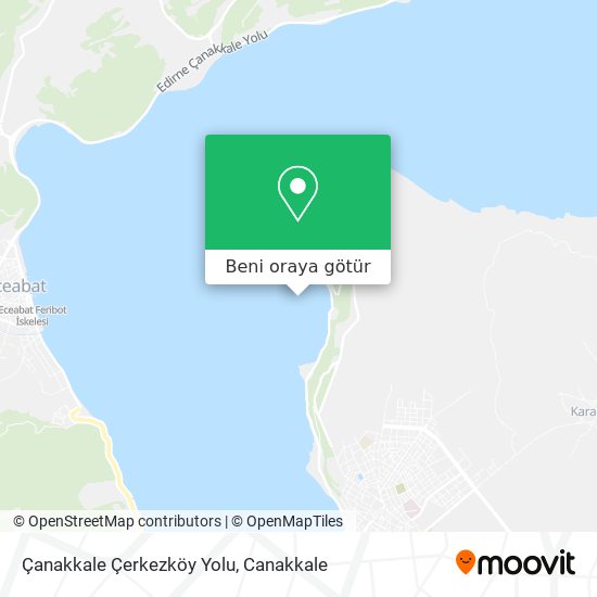 Çanakkale Çerkezköy Yolu harita