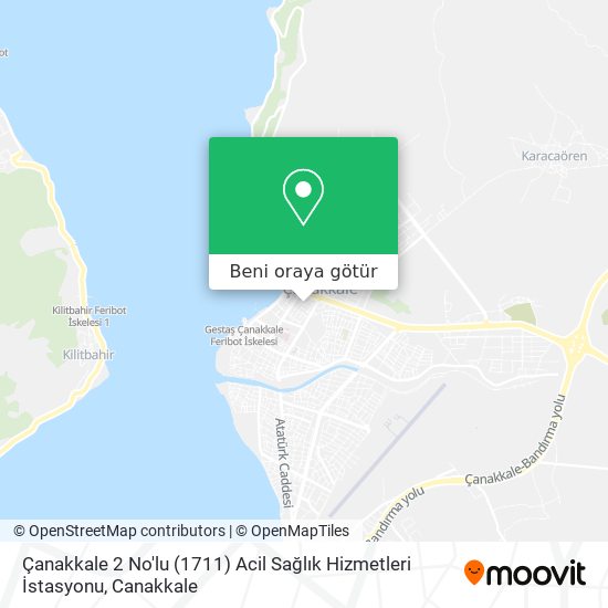 Çanakkale 2 No'lu (1711) Acil Sağlık Hizmetleri İstasyonu harita
