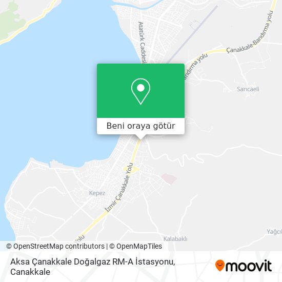 Aksa Çanakkale Doğalgaz RM-A İstasyonu harita