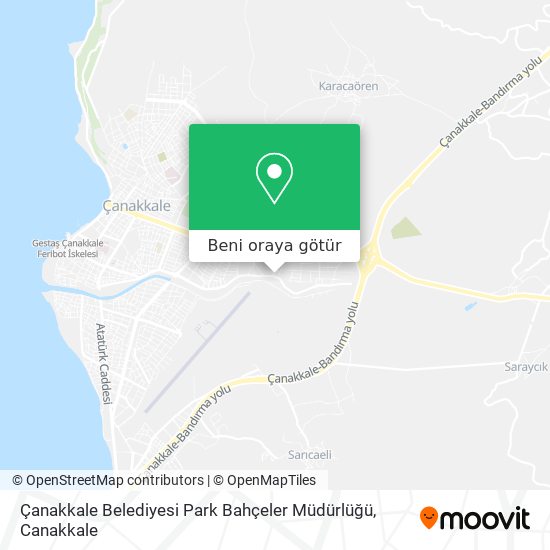 Çanakkale Belediyesi Park Bahçeler Müdürlüğü harita