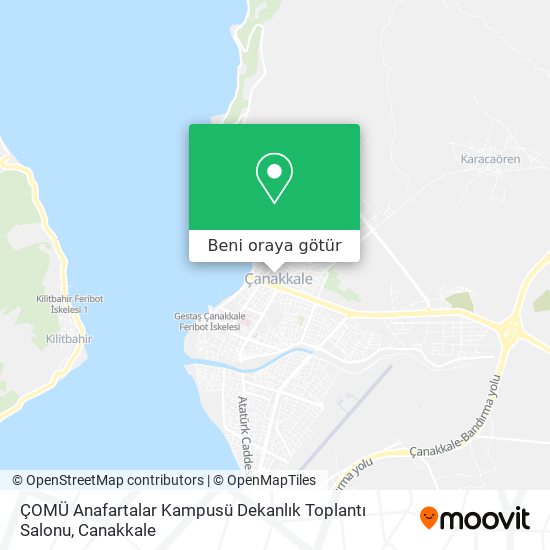 ÇOMÜ Anafartalar Kampusü Dekanlık Toplantı Salonu harita