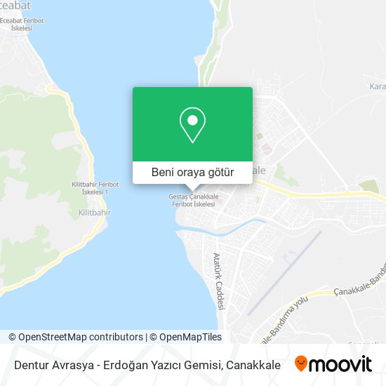 Dentur Avrasya - Erdoğan Yazıcı Gemisi harita