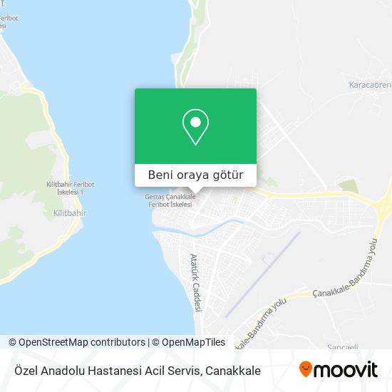 Özel Anadolu Hastanesi Acil Servis harita