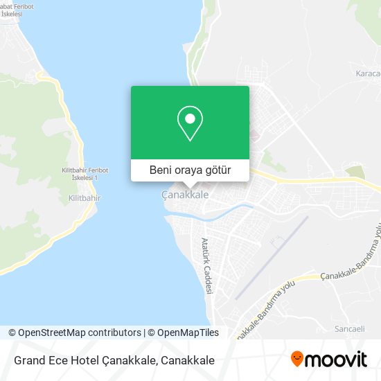 Grand Ece Hotel Çanakkale harita