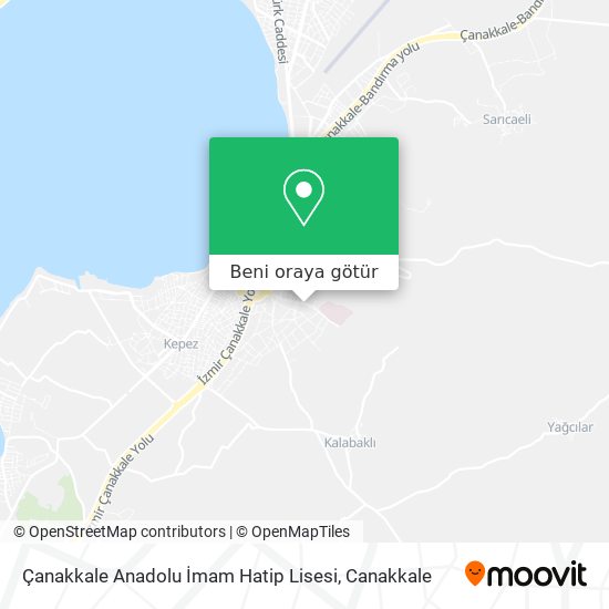 Çanakkale Anadolu İmam Hatip Lisesi harita