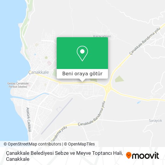 Çanakkale Belediyesi Sebze ve Meyve Toptancı Hali harita