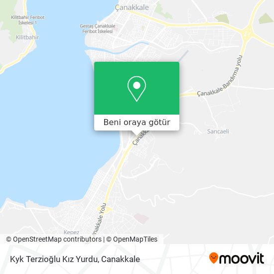 Kyk Terzioğlu Kız Yurdu harita