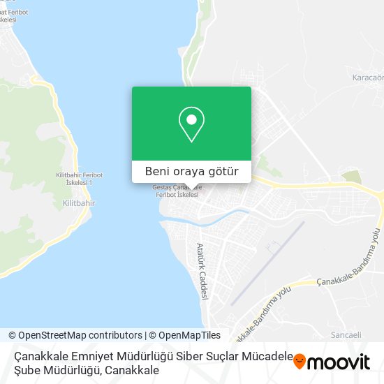 Çanakkale Emniyet Müdürlüğü Siber Suçlar Mücadele Şube Müdürlüğü harita