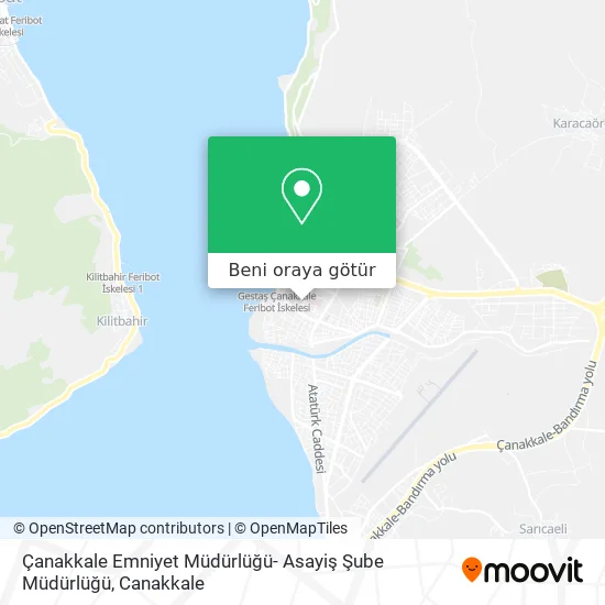 Çanakkale Emniyet Müdürlüğü- Asayiş Şube Müdürlüğü harita