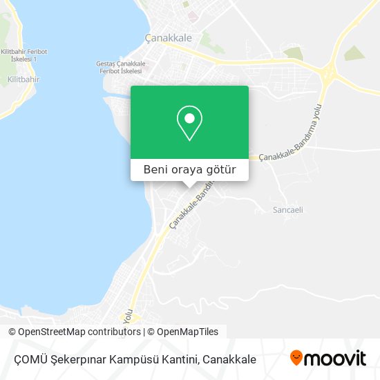 ÇOMÜ Şekerpınar Kampüsü Kantini harita