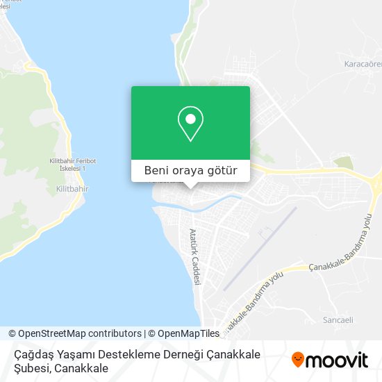 Çağdaş Yaşamı Destekleme Derneği Çanakkale Şubesi harita