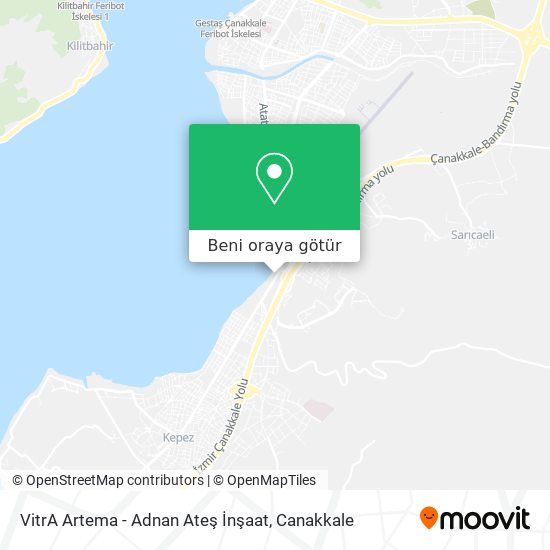 VitrA Artema - Adnan Ateş İnşaat harita