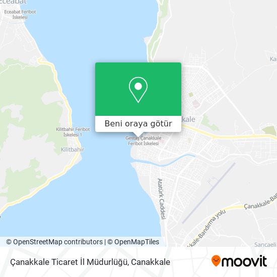 Çanakkale Ticaret İl Müdurlüğü harita