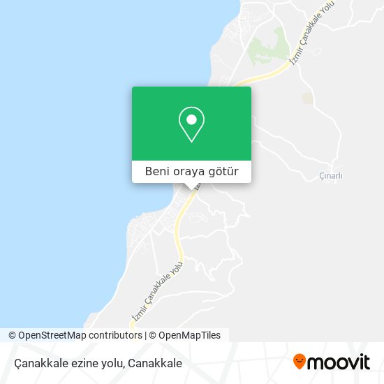 Çanakkale ezine yolu harita