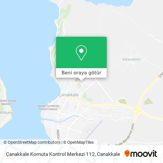 Çanakkale Komuta Kontrol Merkezi 112 harita