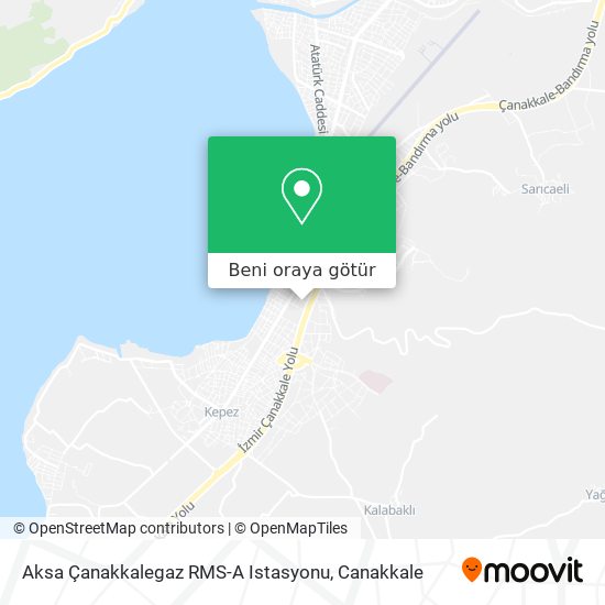 Aksa Çanakkalegaz RMS-A Istasyonu harita