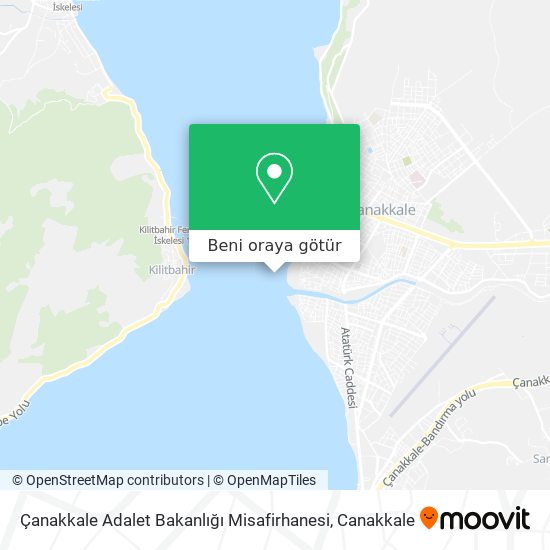 Çanakkale Adalet Bakanlığı Misafirhanesi harita