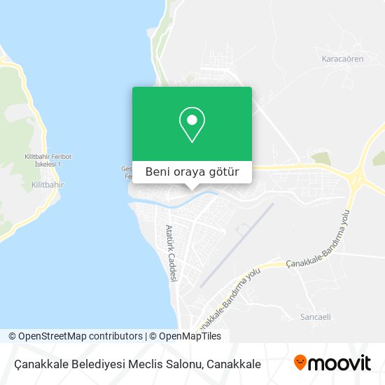 Çanakkale Belediyesi Meclis Salonu harita