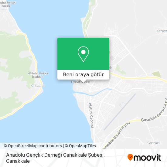 Anadolu Gençlik Derneği Çanakkale Şubesi harita