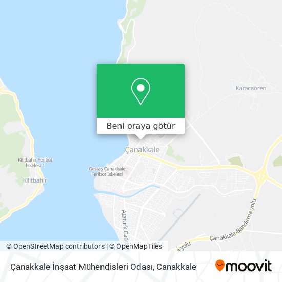 Çanakkale İnşaat Mühendisleri Odası harita