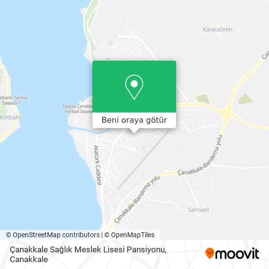 Çanakkale Sağlık Meslek Lisesi Pansiyonu harita