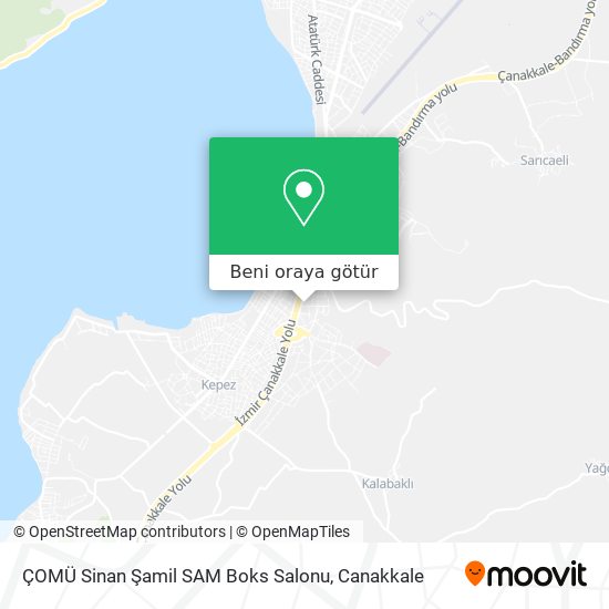 ÇOMÜ Sinan Şamil SAM Boks Salonu harita