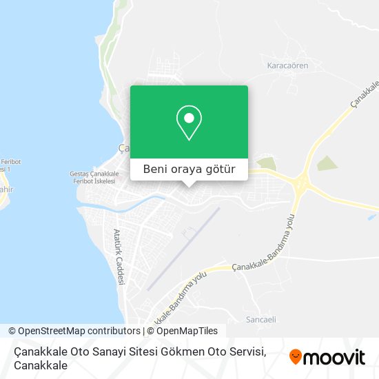 Çanakkale Oto Sanayi Sitesi Gökmen Oto Servisi harita