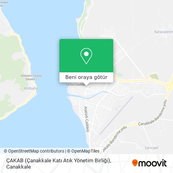 ÇAKAB (Çanakkale Katı Atık Yönetim Birliği) harita