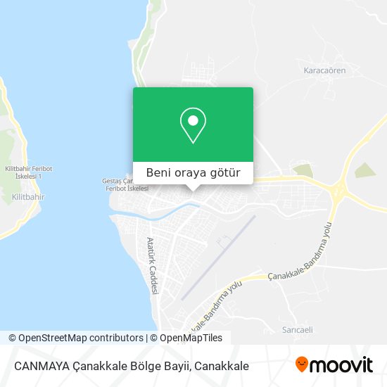 CANMAYA Çanakkale Bölge Bayii harita