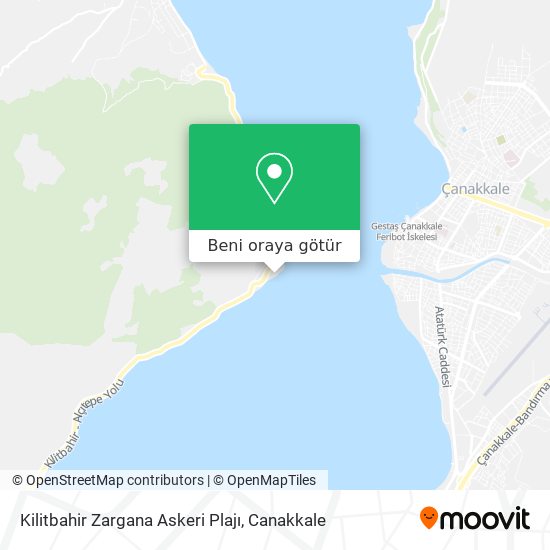 Kilitbahir Zargana Askeri Plajı harita