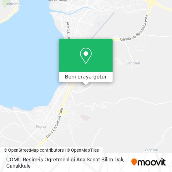 ÇOMÜ Resim-iş Öğretmenliği Ana Sanat Bilim Dalı harita