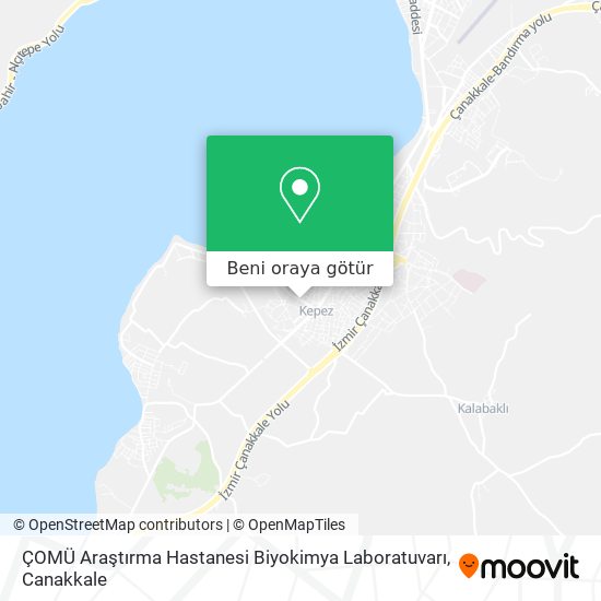 ÇOMÜ Araştırma Hastanesi Biyokimya Laboratuvarı harita