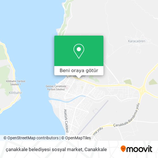 çanakkale belediyesi sosyal market harita