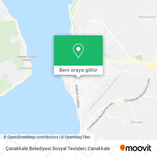 Çanakkale Belediyesi Sosyal Tesisleri harita