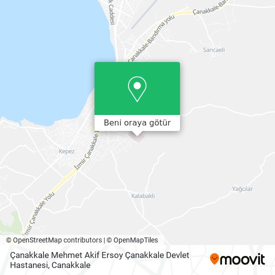 Çanakkale Mehmet Akif Ersoy Çanakkale Devlet Hastanesi harita