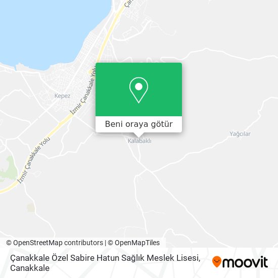 Çanakkale Özel Sabire Hatun Sağlık Meslek Lisesi harita