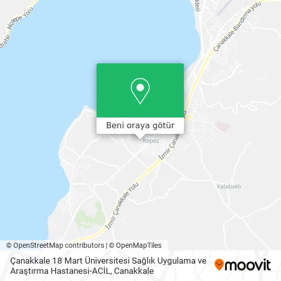 Çanakkale 18 Mart Üniversitesi Sağlık Uygulama ve Araştırma Hastanesi-ACİL harita