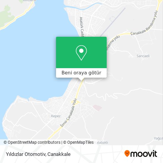 Yıldızlar Otomotiv harita