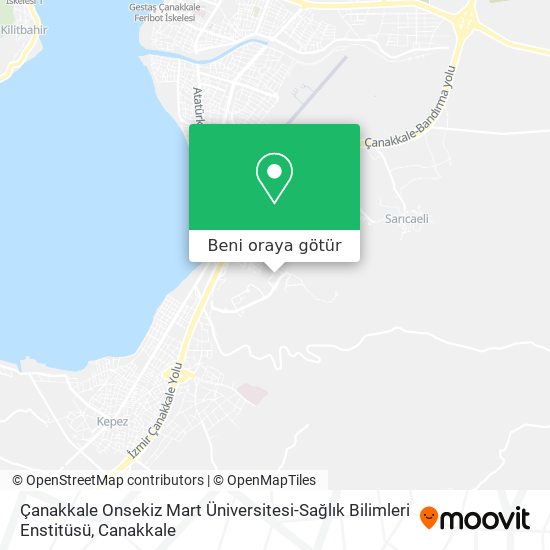 Çanakkale Onsekiz Mart Üniversitesi-Sağlık Bilimleri Enstitüsü harita