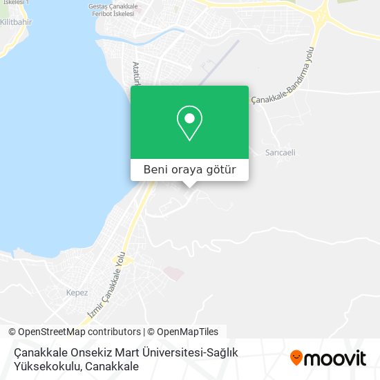 Çanakkale Onsekiz Mart Üniversitesi-Sağlık Yüksekokulu harita