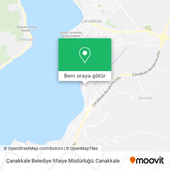 Çanakkale Belediye İtfaiye Müdürlüğü harita